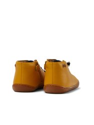 Unisex Yellow Leather Peu Boots