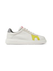 White Natural Leather Runner K21 Sneakers For Women - White Natural