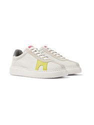 White Natural Leather Runner K21 Sneakers For Women