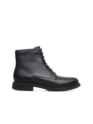 Women Neuman Leather Lace Up Boot - Black