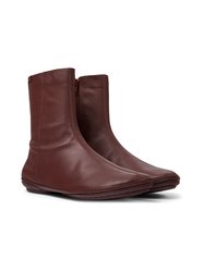 Women Right Ankle Boots - Burgundy