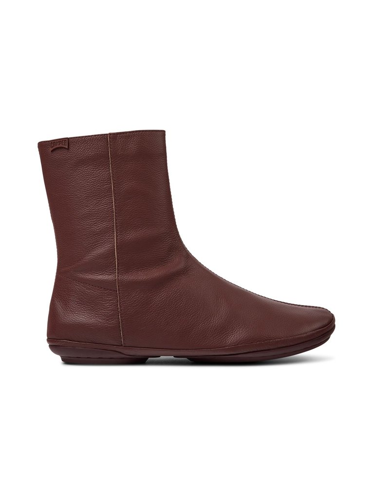 Women Right Ankle Boots - Burgundy - Burgundy
