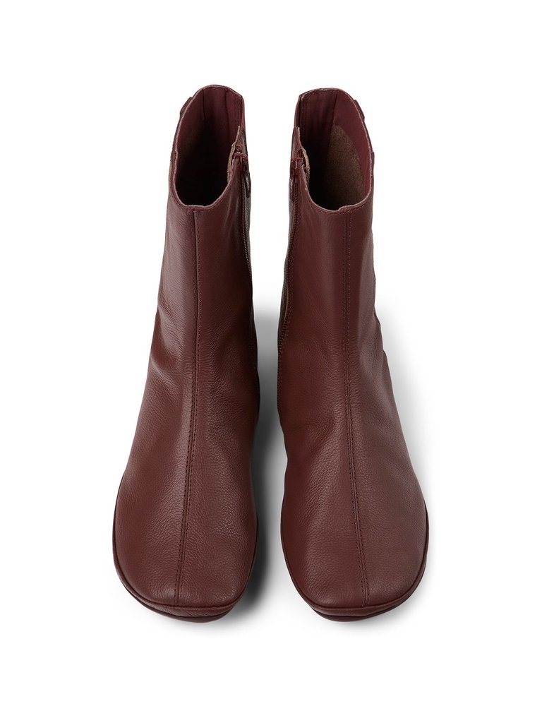 Women Right Ankle Boots - Burgundy