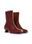  Women Twins Ankle Boots - Burgundy/Yellow/Beige