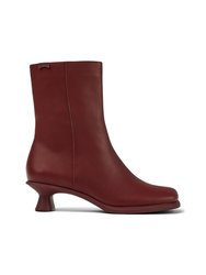  Women Twins Ankle Boots - Burgundy/Yellow/Beige - Multicolor