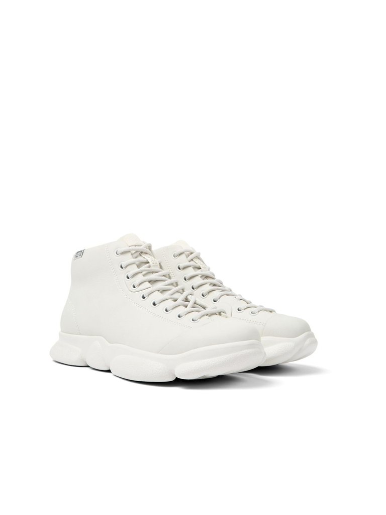  Women White Non-Dyed Leather Karst Ankle Boots