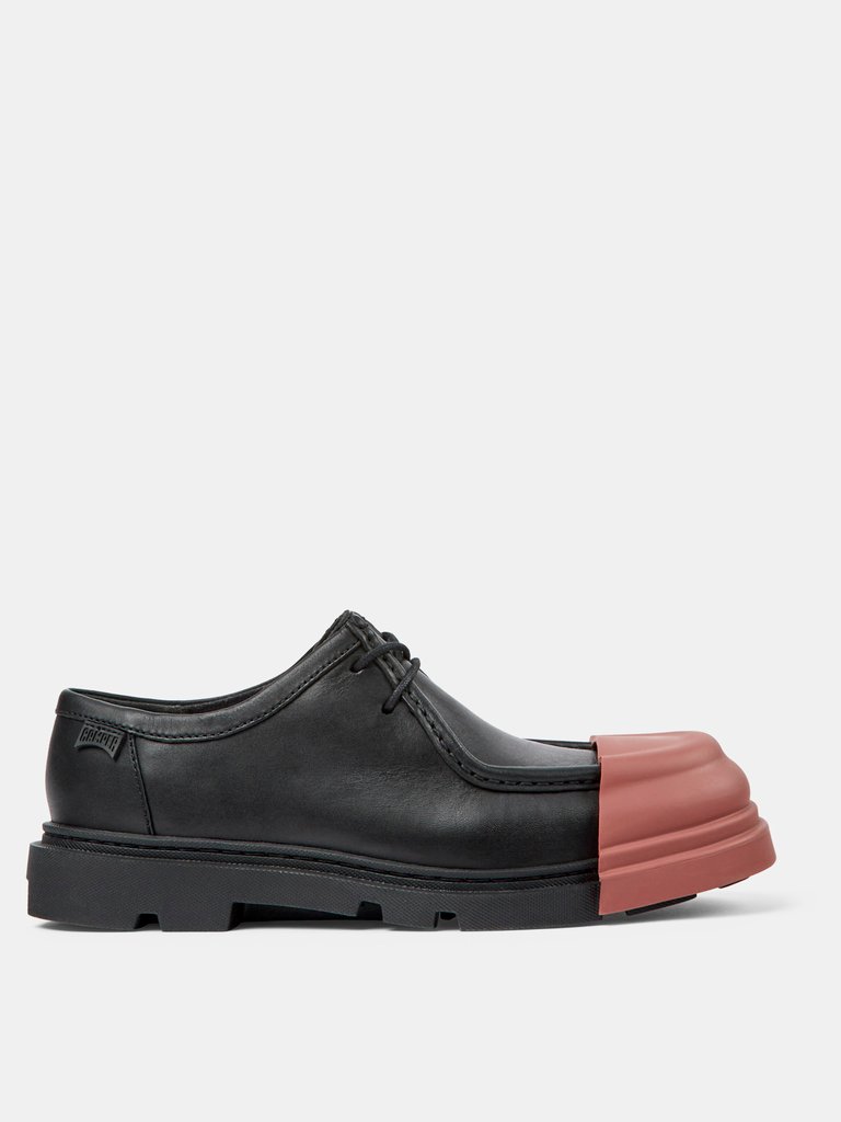 Women's Junction Lace-Up Shoes - Black Leather Wallabee