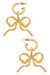 Veronica Game Day Bow Enamel Earrings - Yellow