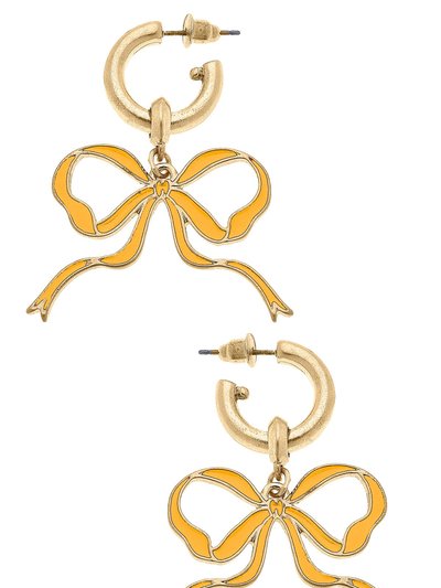 CANAVA Veronica Game Day Bow Enamel Earrings product