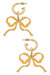 Veronica Game Day Bow Enamel Earrings - Yellow