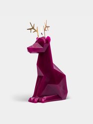 Dyri Reindeer Candle Burgundy