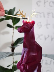 Dyri Reindeer Candle Burgundy