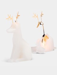 Dýri Reindeer Candle White - White