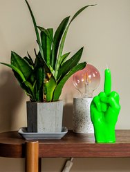 Hand Gesture Candles - F*ck You, Neon Green