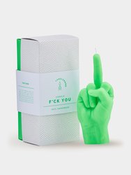 Hand Gesture Candles - F*ck You, Neon Green