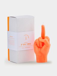 Hand Gesture Candles - F*ck You, Neon Orange