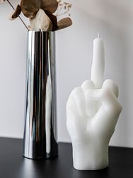 Hand Gesture Candles - F*ck You, White