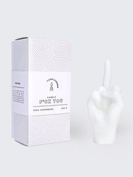 Hand Gesture Candles - F*ck You, White