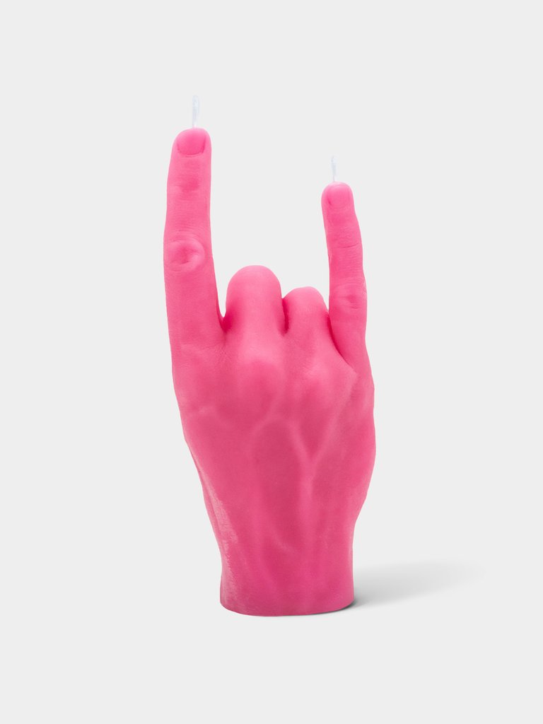 Hand Gesture Candles - You Rock, Pink