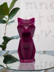 Kisa Cat Candle, Burgundy