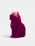 Kisa Cat Candle, Burgundy