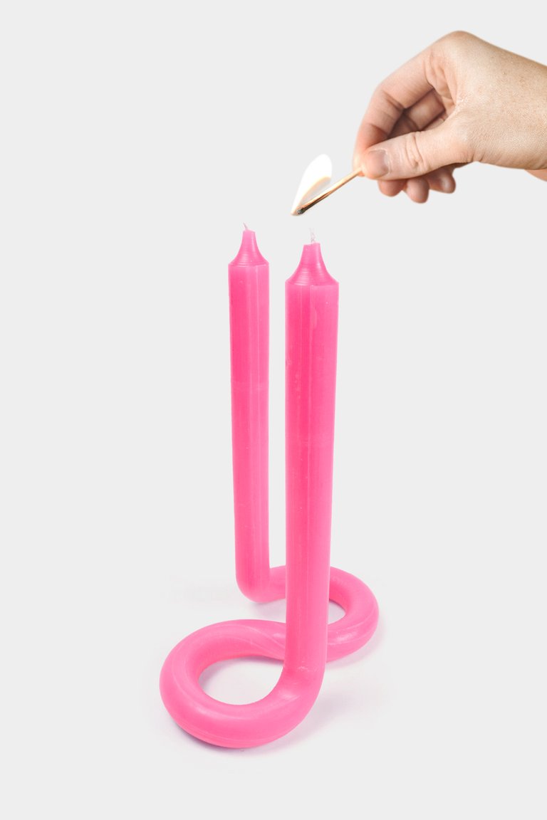 Twist Candle - Pink