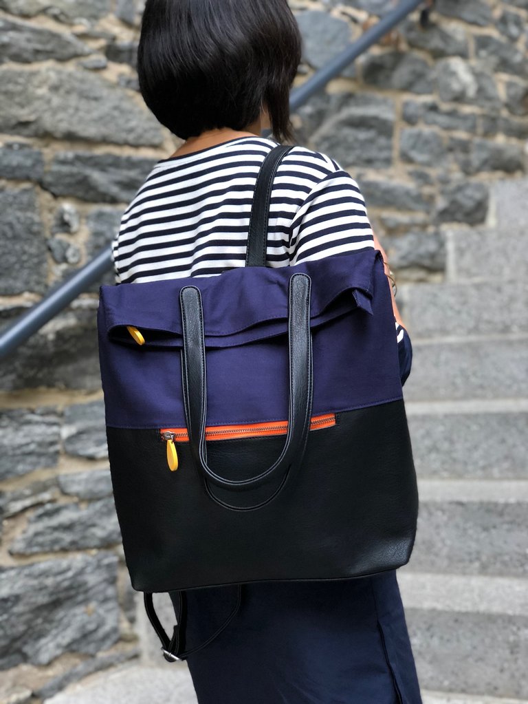 Greenpoint Convertible Laptop & Travel Backpack - Navy/Black