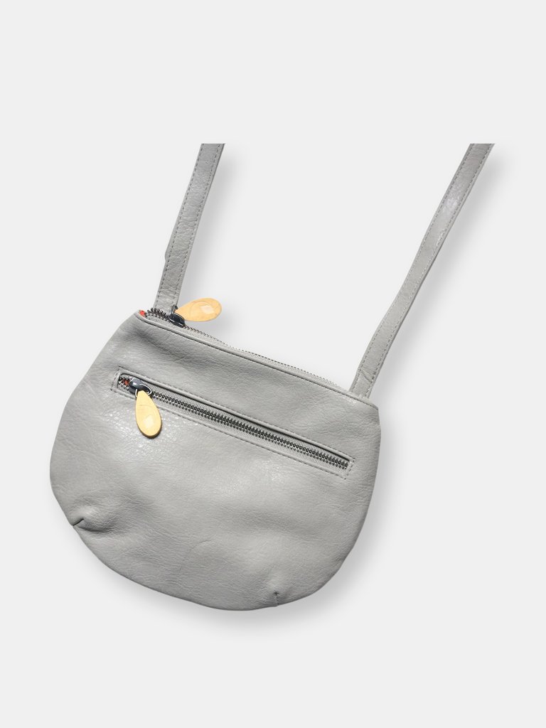 Willoughby Crossbody Bag in Vegan Leather (5 Colors) - Light Gray