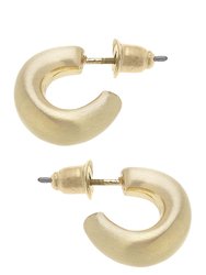 Alison Hoop Earrings - Satin Gold
