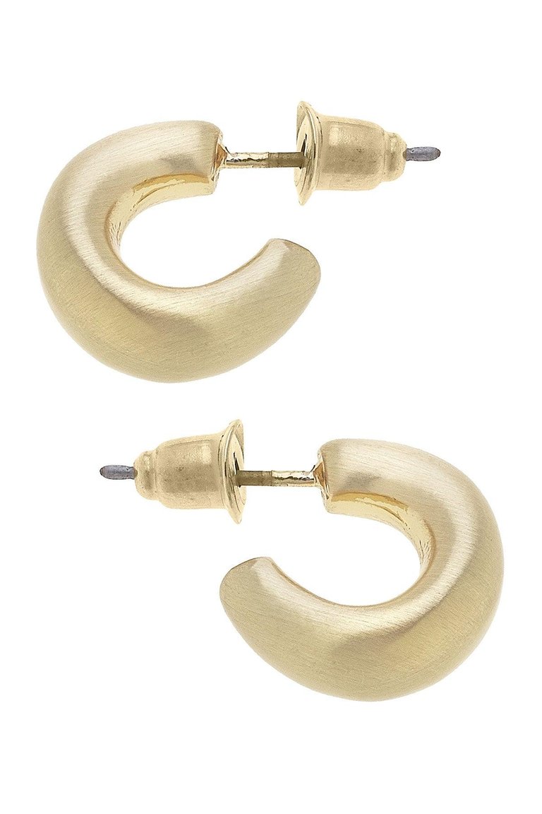 Alison Hoop Earrings - Satin Gold