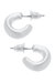 Alison Hoop Earrings - Satin Silver