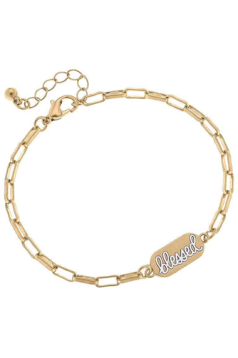 Allison Blessed Chain Bracelet In Two-Tone - Gold
