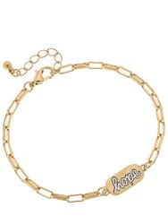 Allison Hope Chain Bracelet In Two-Tone - Worn Gold