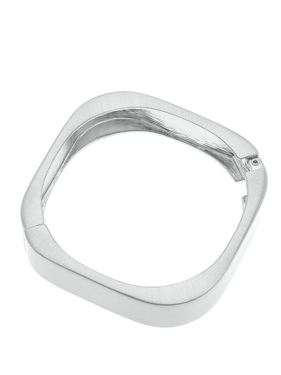 Canvas Style Anastasia Square Hinge Bangle in Satin Silver product