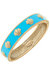 Andrina Seashell Enamel Hinge Bangle - Blue