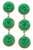 Ariel Beaded Linked Circle Drop Earrings In Green - Green