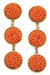 Ariel Beaded Linked Circle Drop Earrings In Orange - Orange