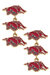 Arkansas Razorbacks Triple Drop Enamel Earrings - Cardinal