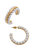 Ashlynn Pearl-Studded Hoop Earrings - Ivory