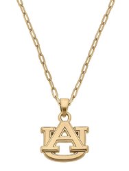 Auburn Tigers 24K Gold Plated Pendant Necklace - Gold