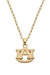 Auburn Tigers 24K Gold Plated Pendant Necklace - Gold