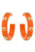 Auburn Tigers Resin Logo Hoop Earrings - Burnt Orange