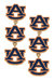 Auburn Tigers Triple Drop Enamel Earrings - Navy & Burnt Orange