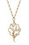 Aurelia Monkey Pendant Necklace - Worn Gold