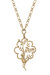 Aurelia Monkey Pendant Necklace - Worn Gold