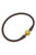 Bali 24K Gold Plated Ball Bead Silicone Bracelet In Chocolate Brown - Chocolate Brown