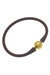 Bali 24K Gold Plated Ball Bead Silicone Bracelet In Chocolate Brown - Chocolate Brown