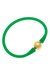 Bali 24K Gold Plated Ball Bead Silicone Bracelet In Green - Green