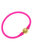 Bali 24K Gold Plated Ball Bead Silicone Children's Bracelet In Fuchsia - Fuchsia