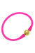 Bali 24K Gold Plated Ball Bead Silicone Children's Bracelet In Fuchsia - Fuchsia